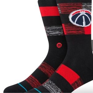 STANCE MEN’S WASHINGTON WIZARDS CRYPTIC CREW NBA SOCKS SIZE LARGE IN BLACK NWT
